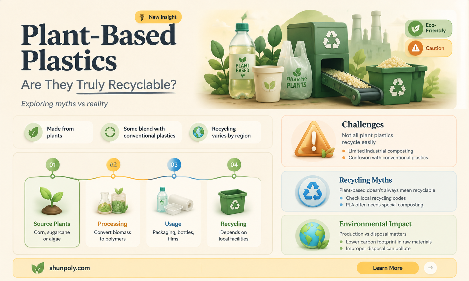are plant based plastics recyclable