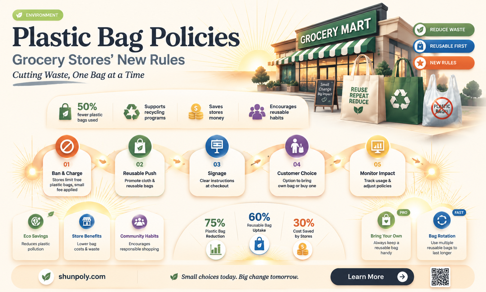 are grocery stores accepting plastic bags