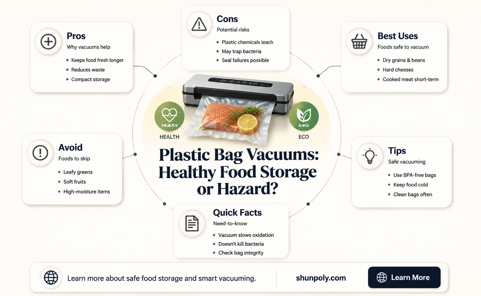 are plastic bag vacuums healthy for food