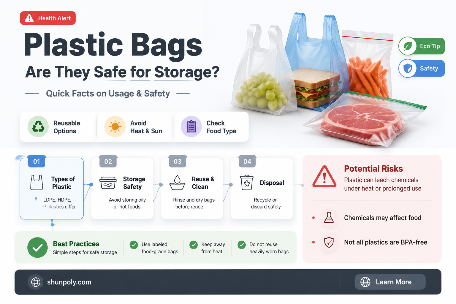 are plastic bags unhealthy for storage