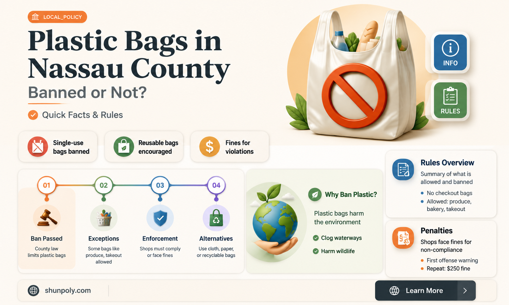 are plastic bags banned in nassau county ny