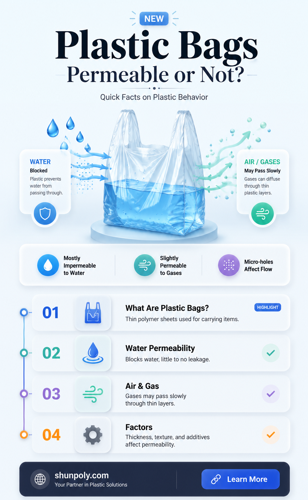 are plastic bags permeable