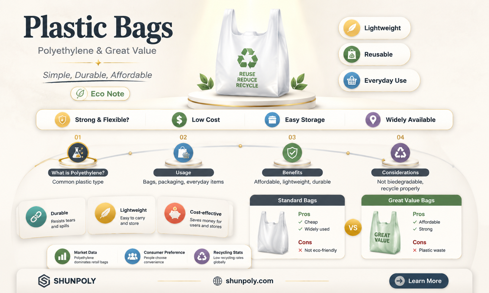 are great value plastic bags polyethylene