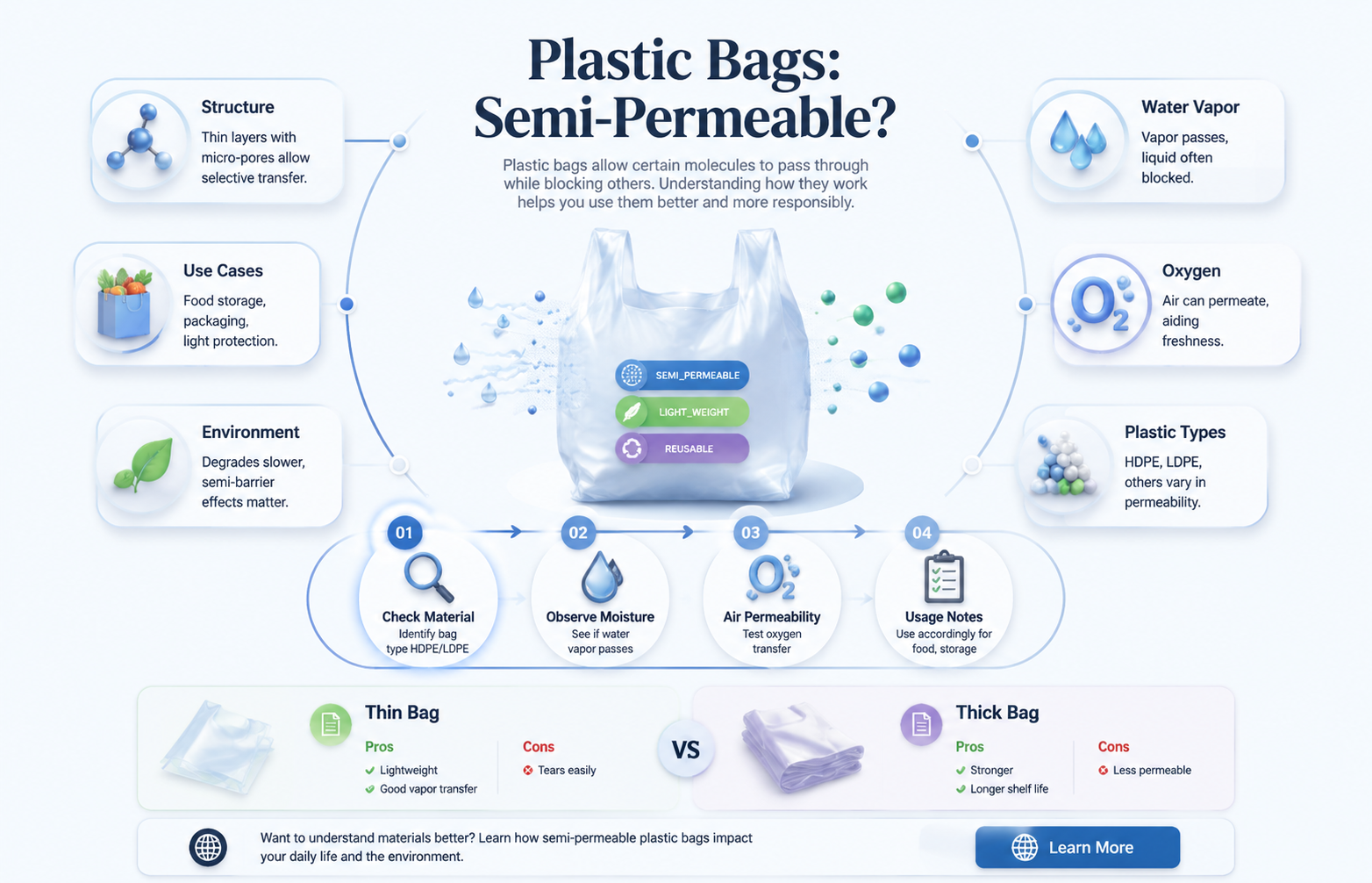 are plastic bags semipermeable