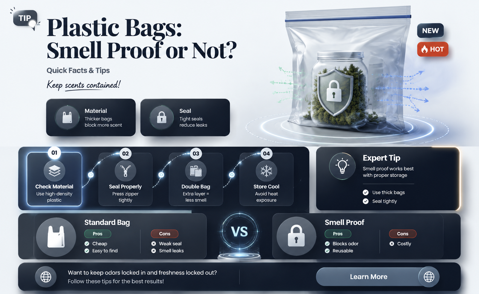 are plastic bags smell proof