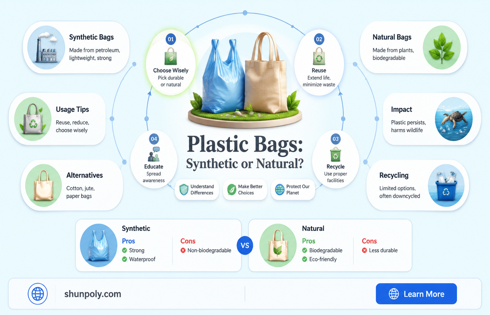 are plastic bags synthetic
