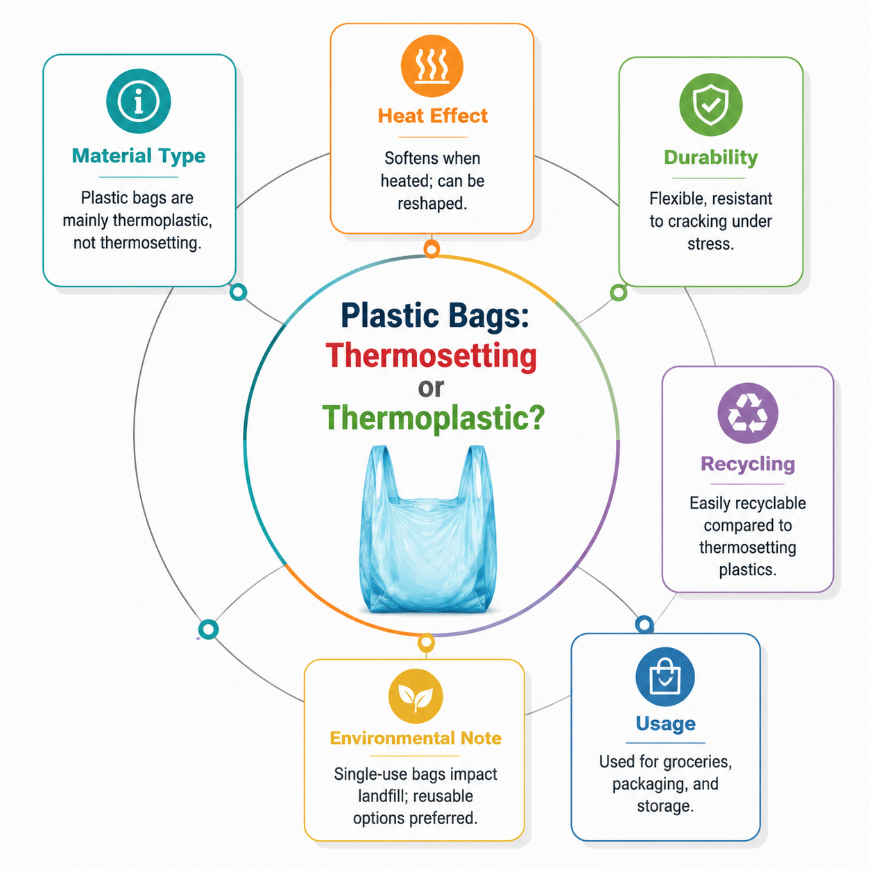 are plastic bags thermosetting