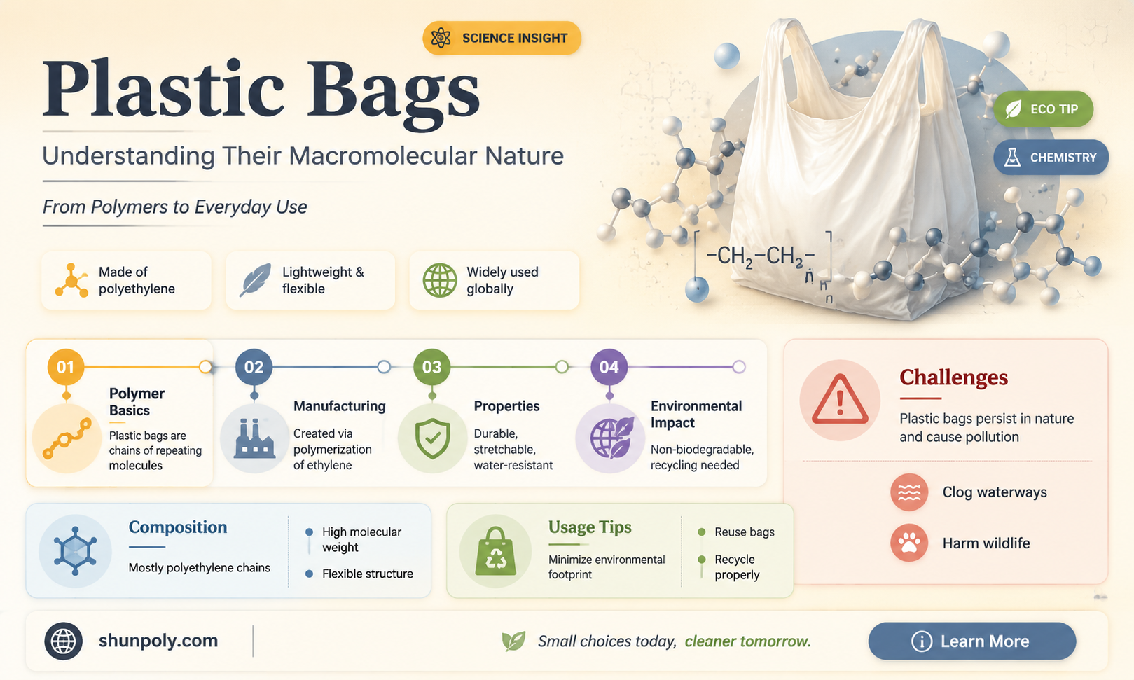 are plastic bags a macromolecules