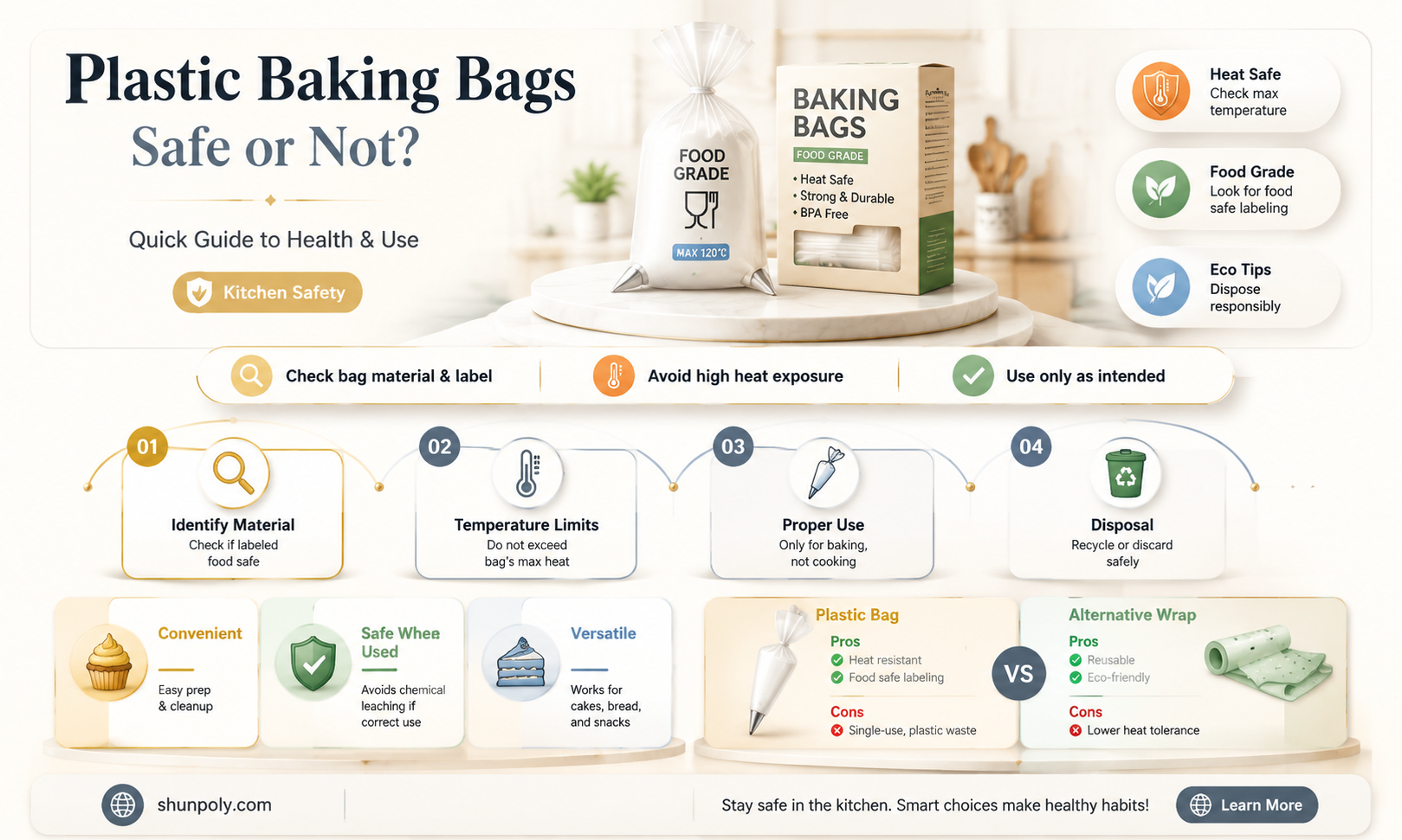 are plastic baking bags safe
