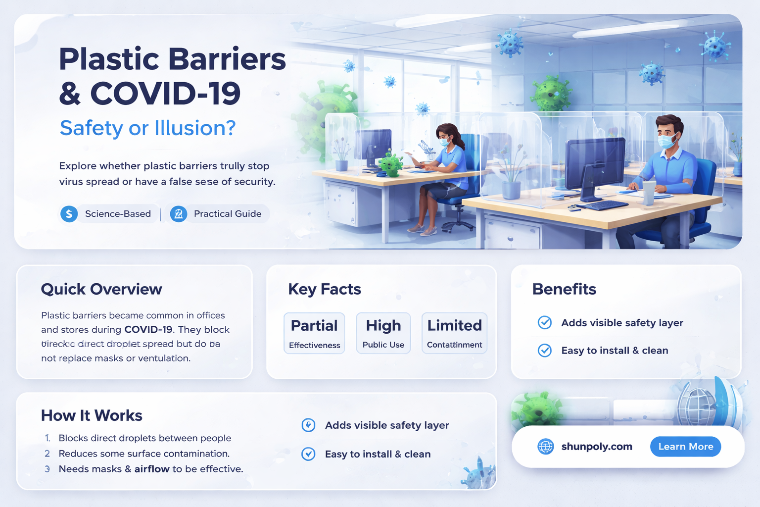 are plastic barriers effective for covid