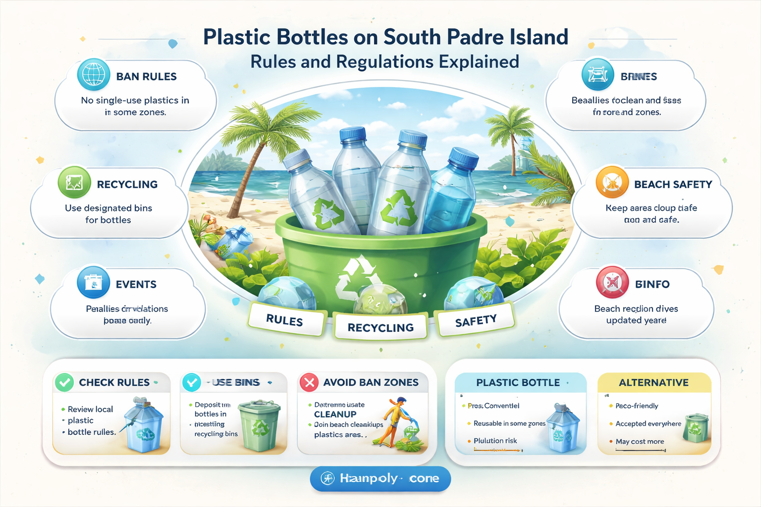 are plastic bottles allowed on south padre island