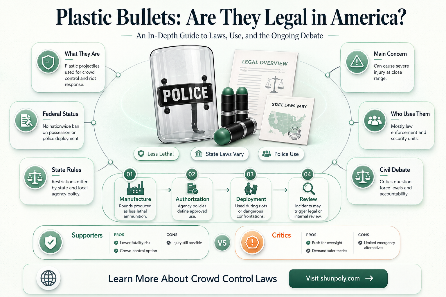 are plastic bullets legal in america