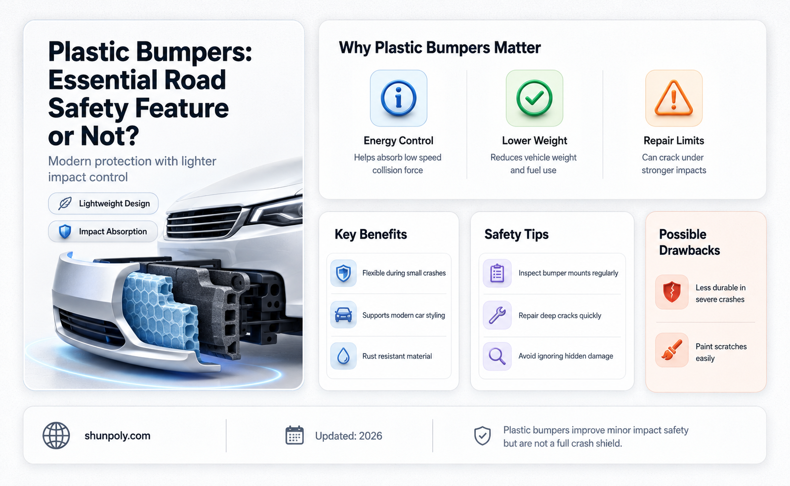 are plastic bumpers required for road safety