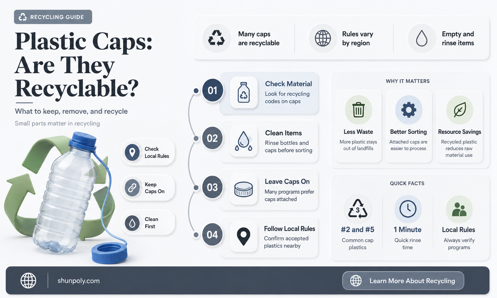 are plastic caps recyclable