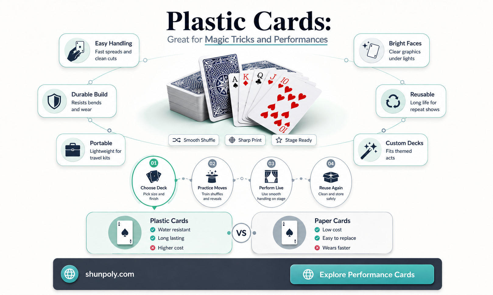 are plastic cards good for magic