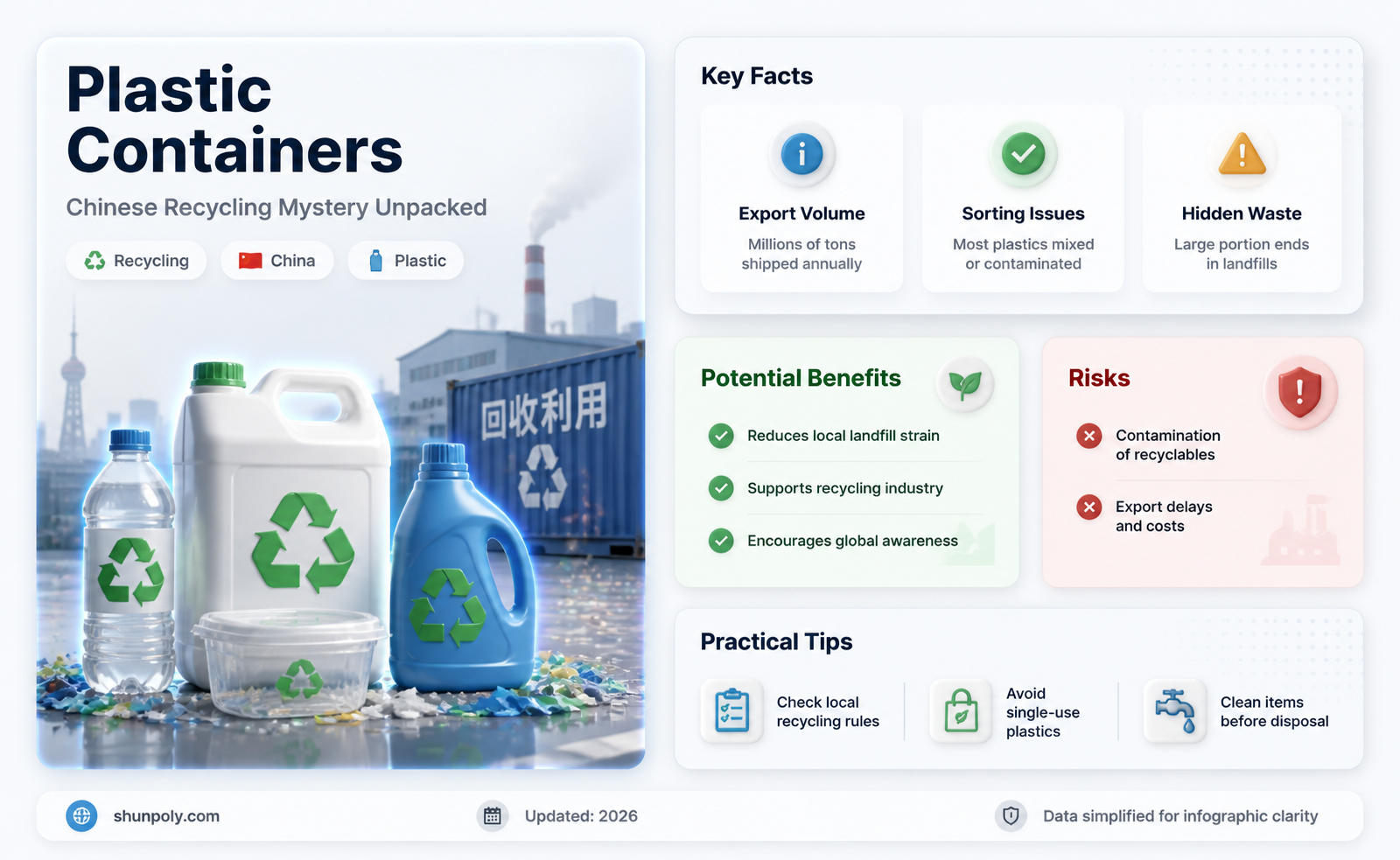 are chinese plastic containers recyclable