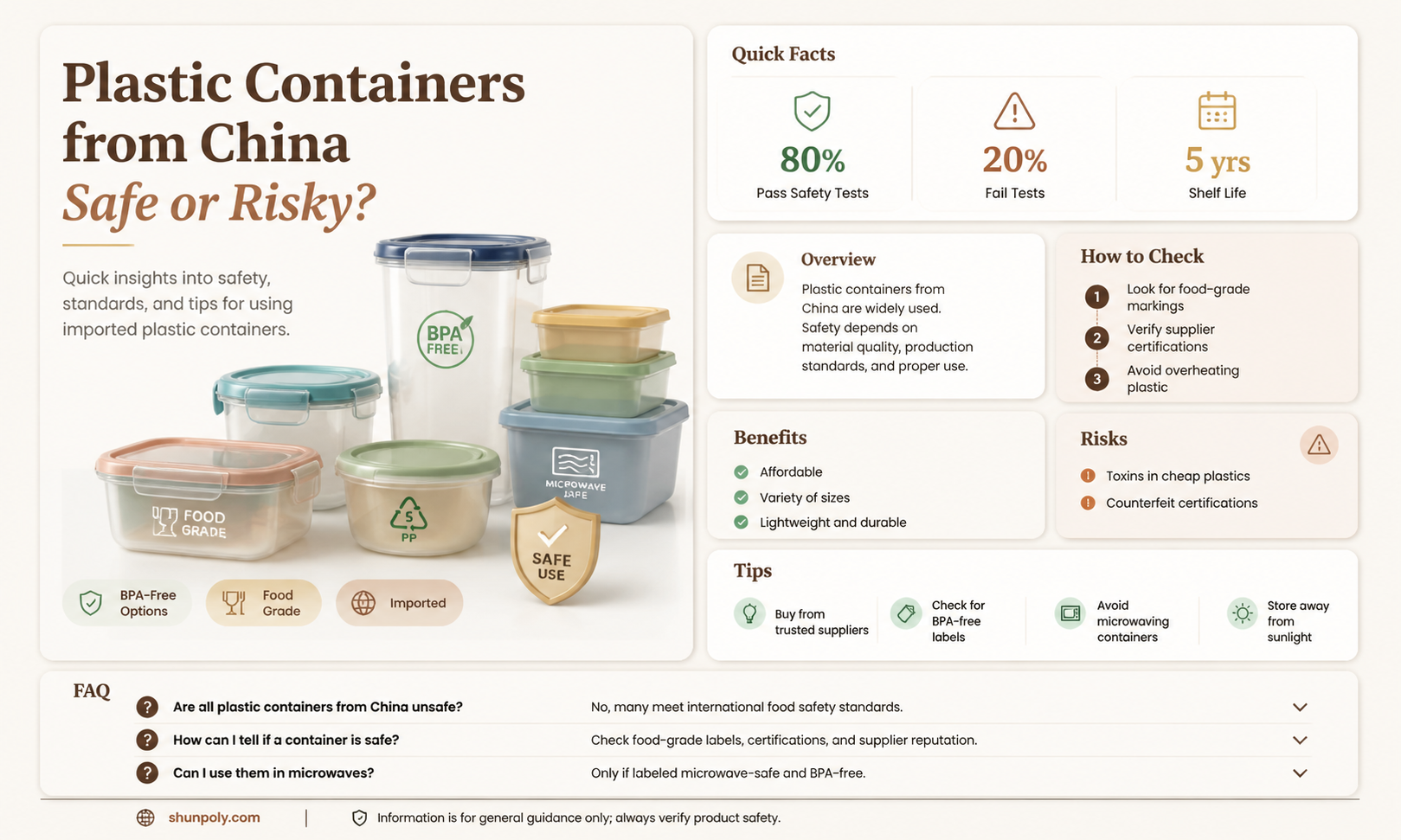 are chinese plastic containers safe