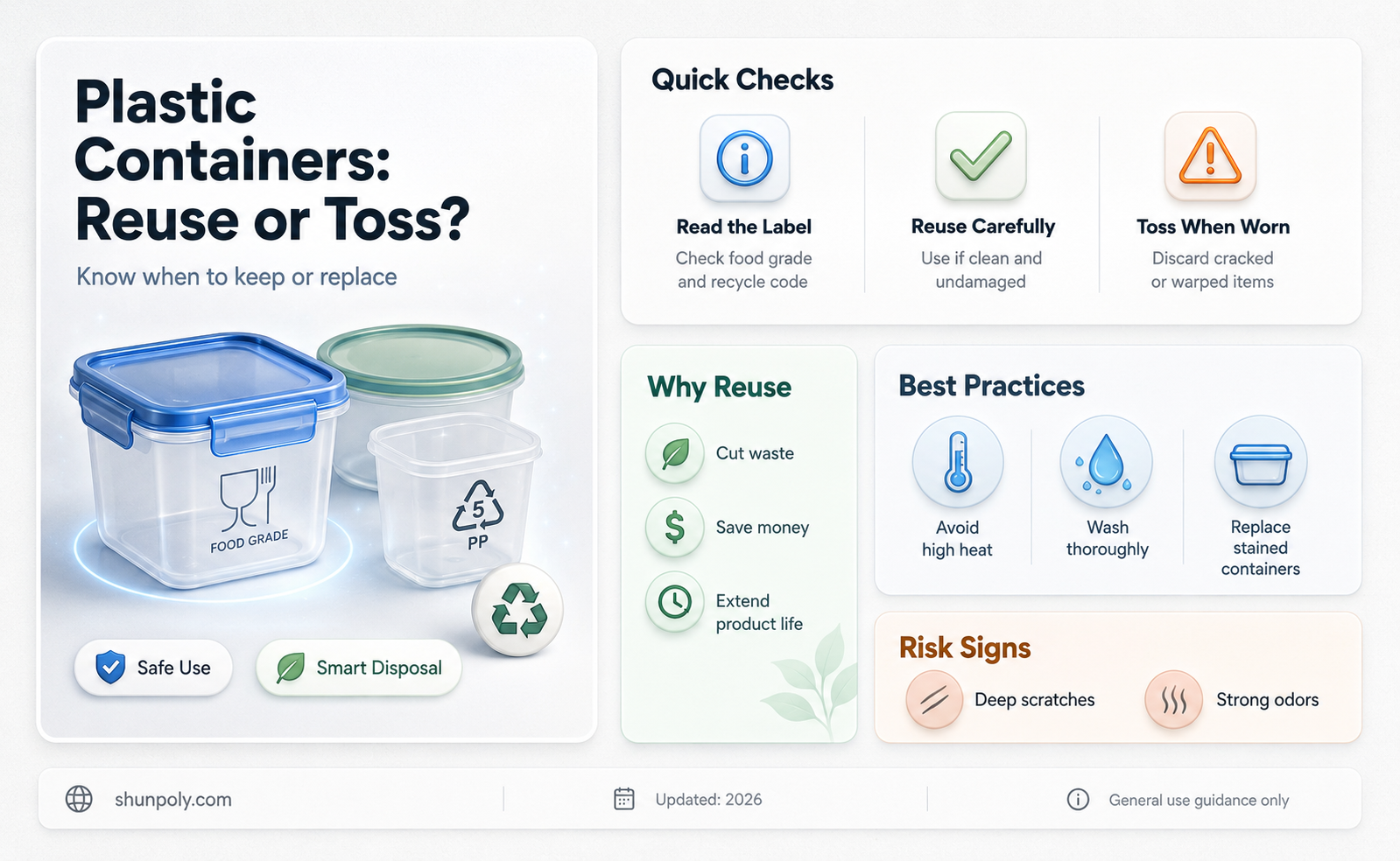 are plastic containers reusable