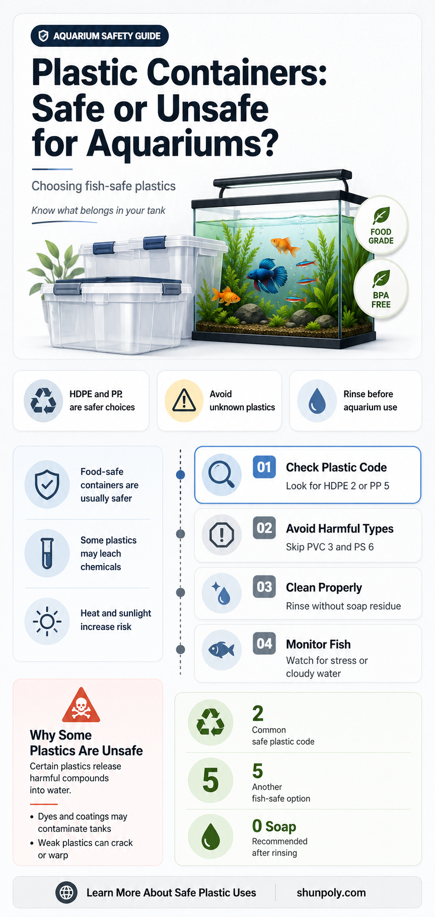 are plastic containers bad for aquariums