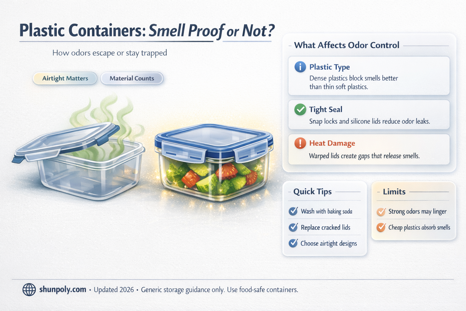 are plastic containers smell proof