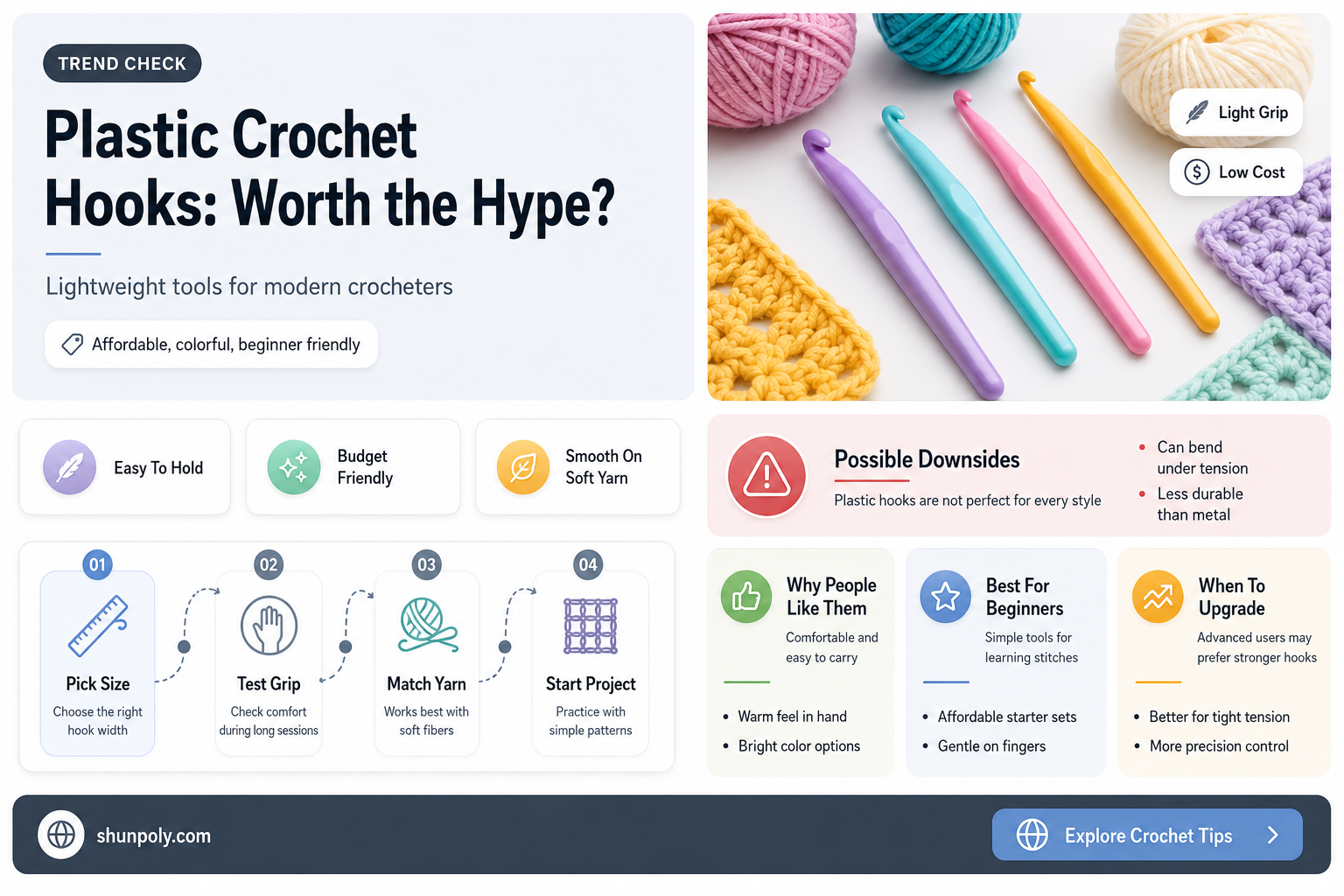 are plastic crochet hooks any good