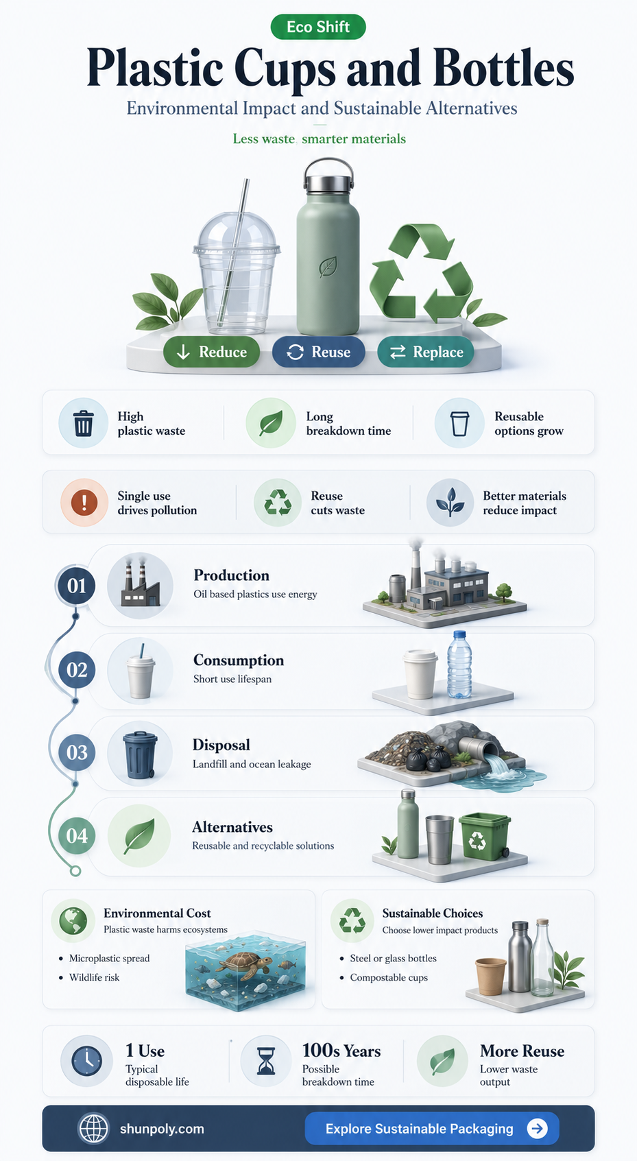 are plastic cups and bottles bad for the environment