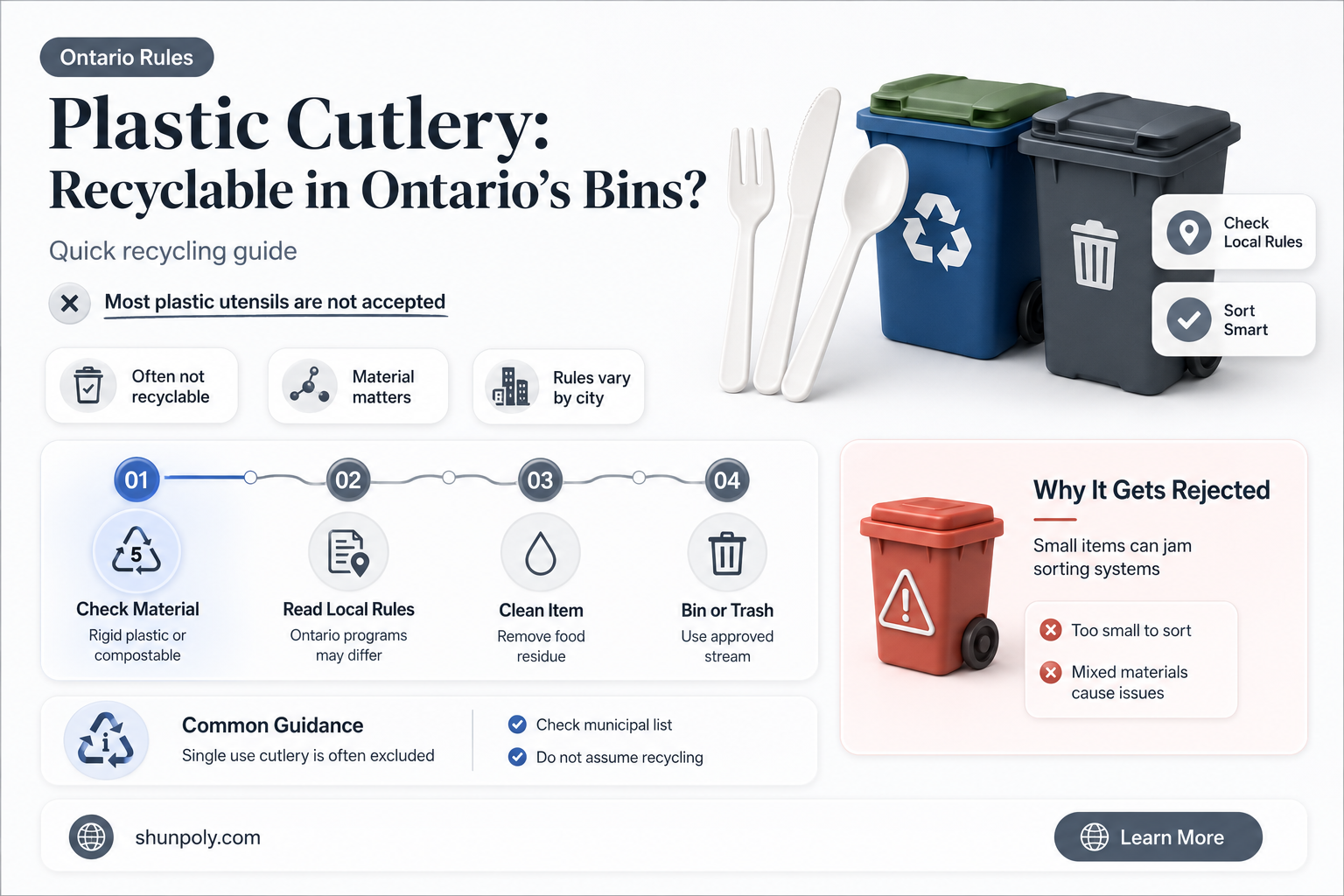 are plastic cutlery recyclable in ontario