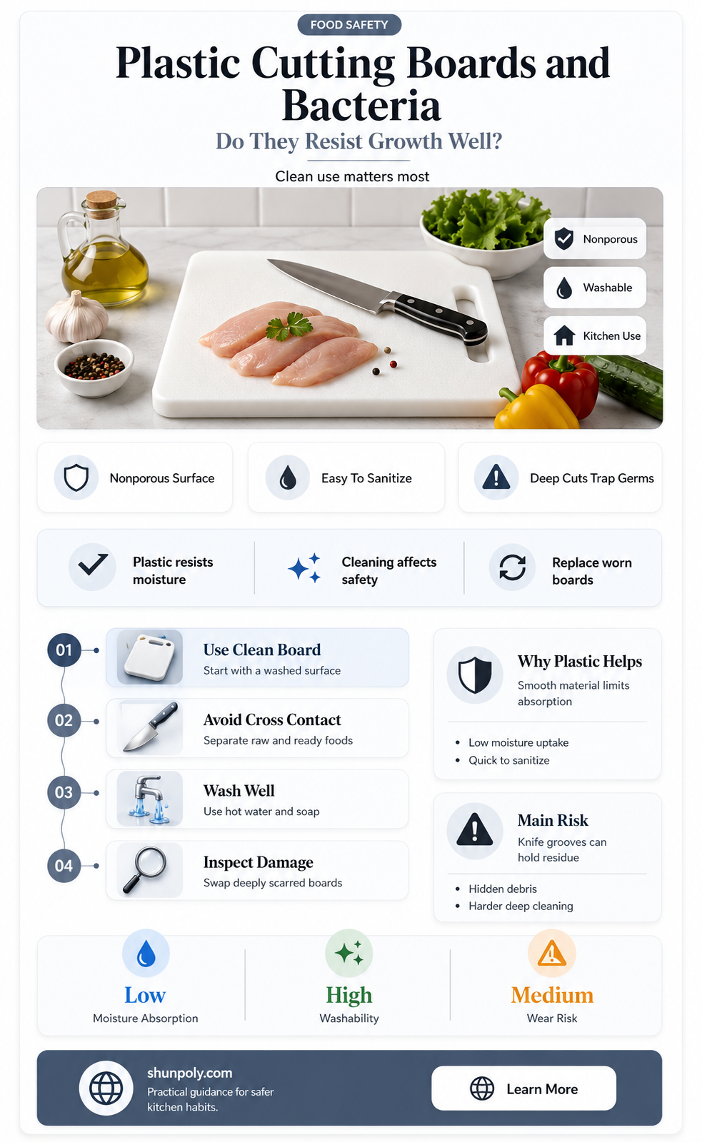 are plastic cutting boards bacteriostatic