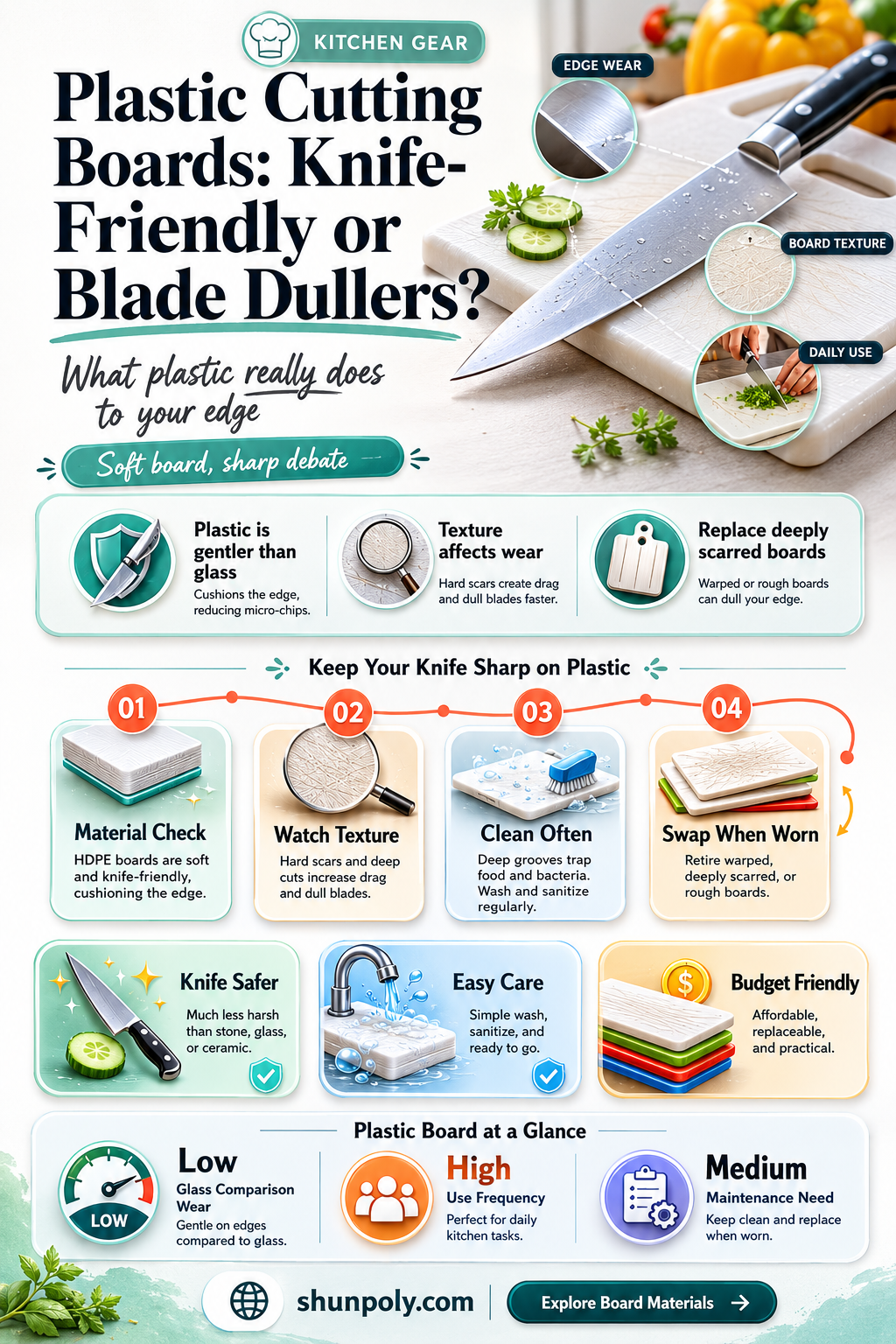 are plastic cutting boards hard on knives