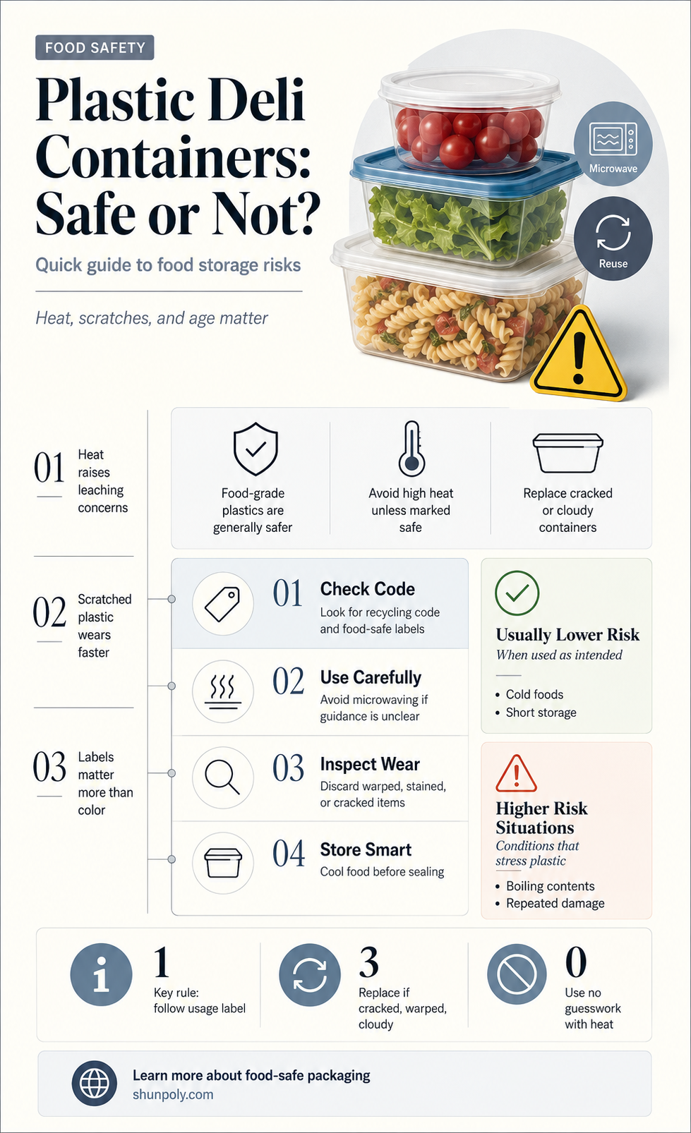 are plastic deli containers safe