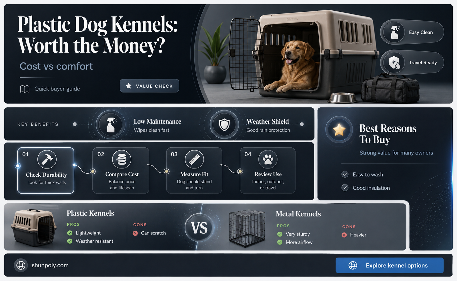 are plastic dog kennels any good