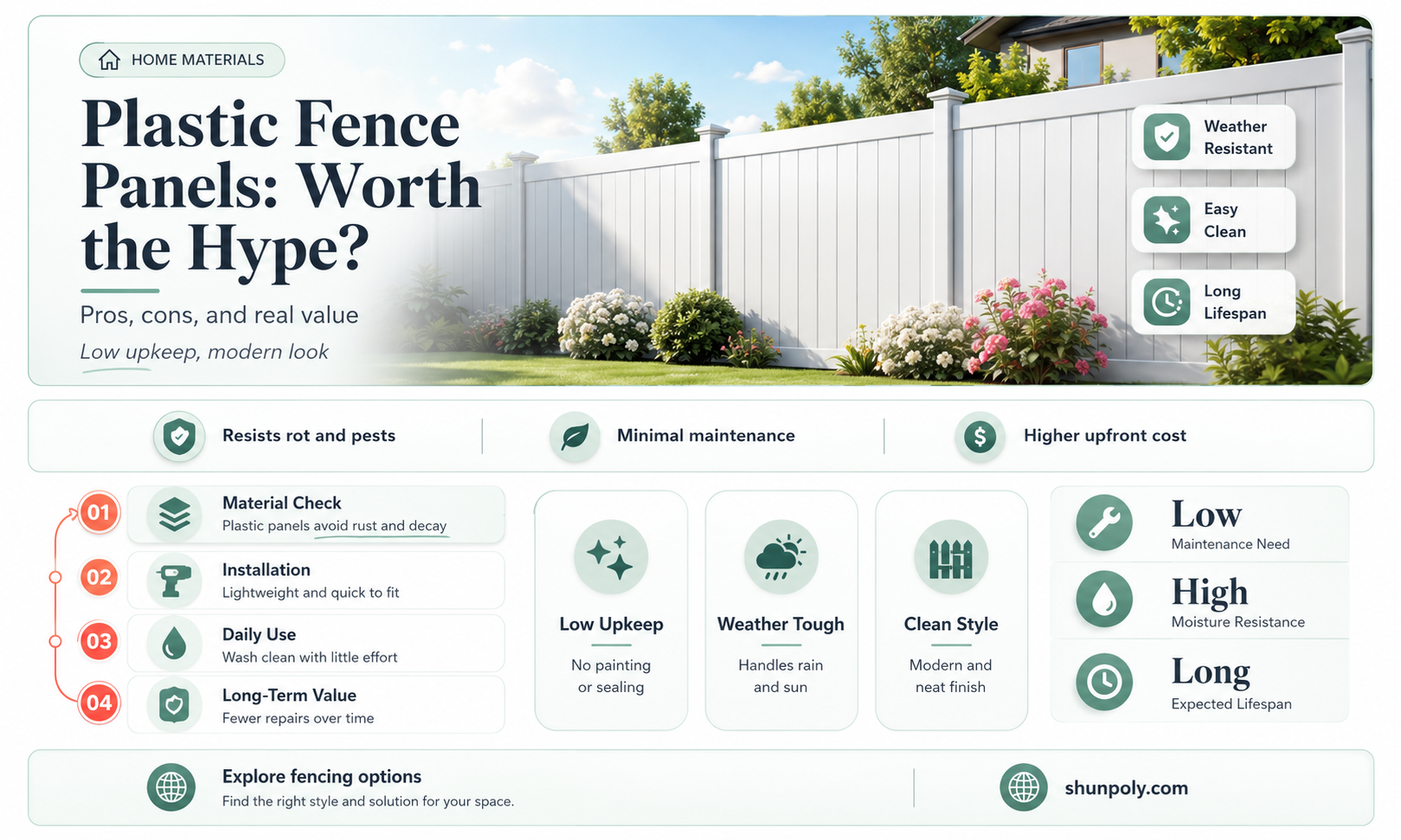 are plastic fence panels any good