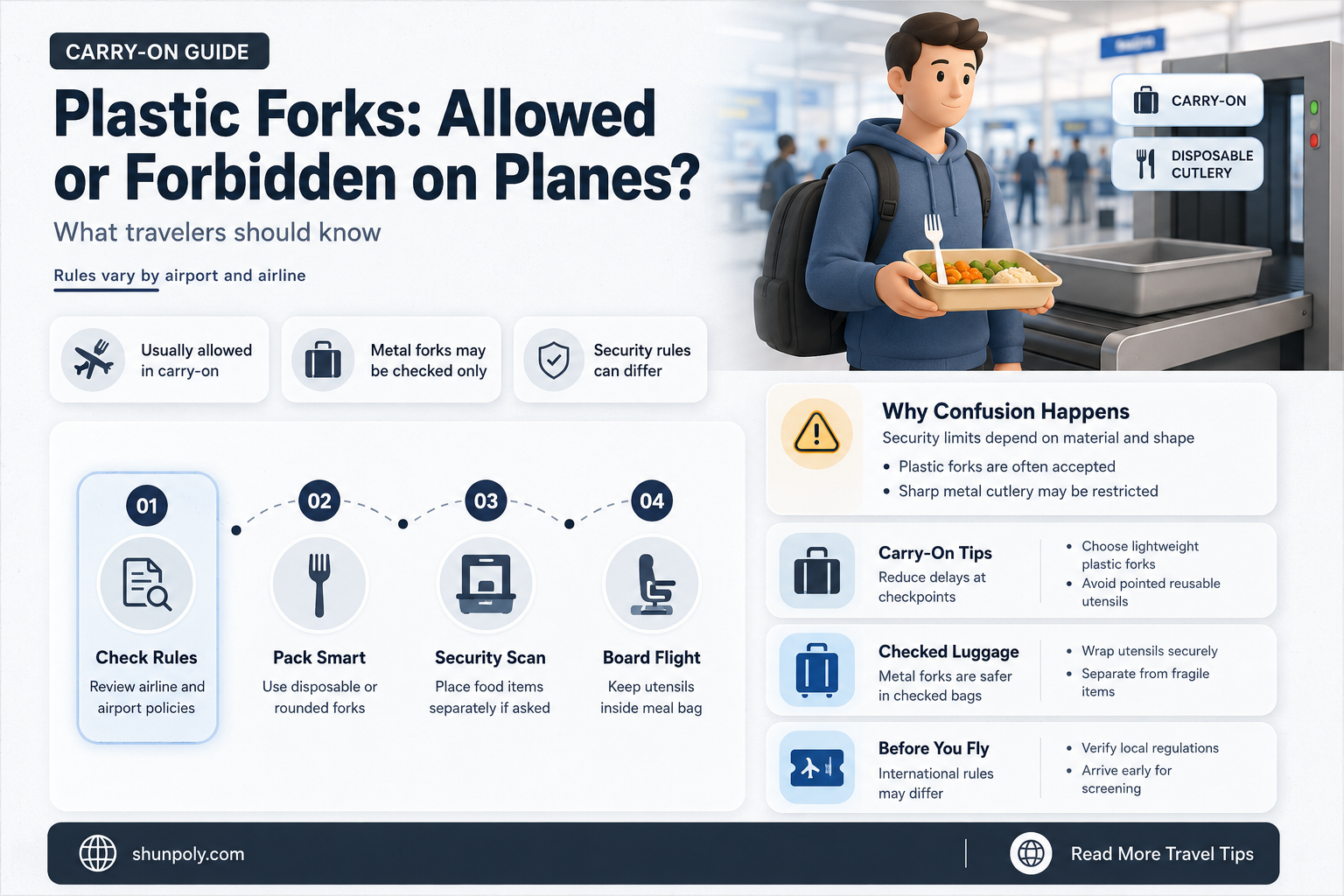 are plastic forks allowed on planes
