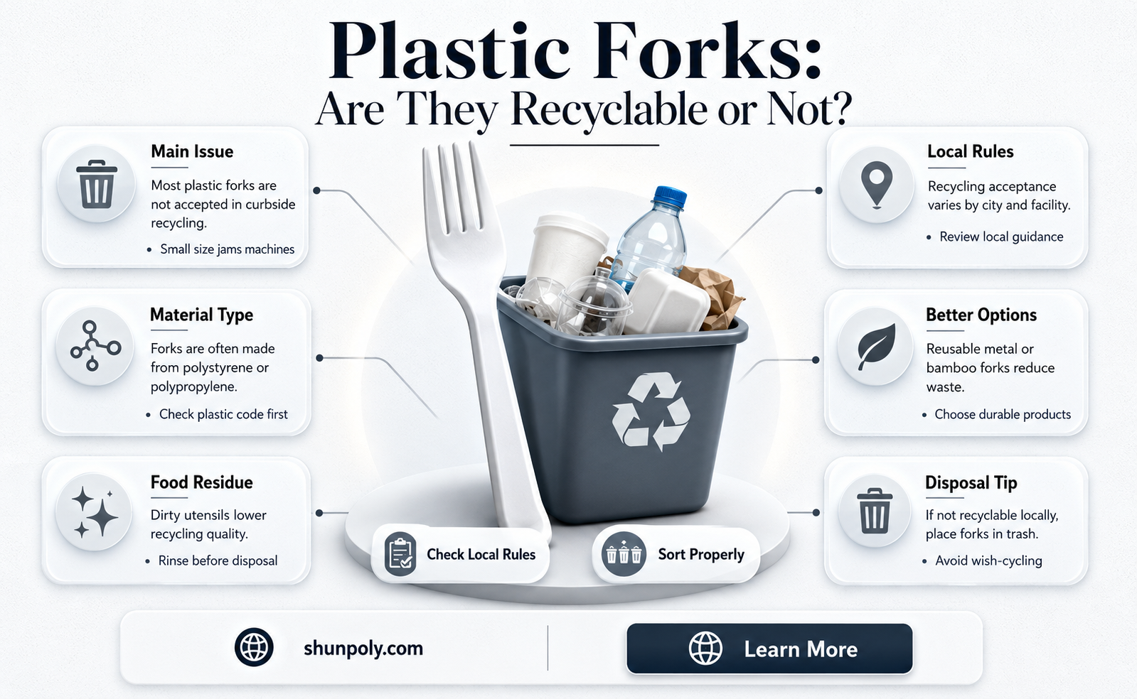 are plastic forks recyclable