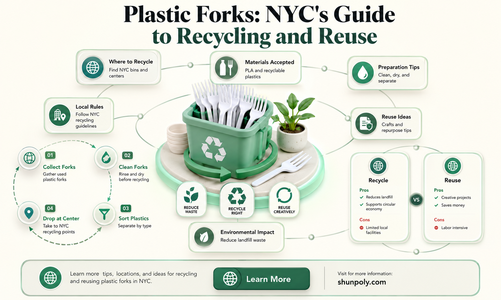 are plastic forks recyclable nyc