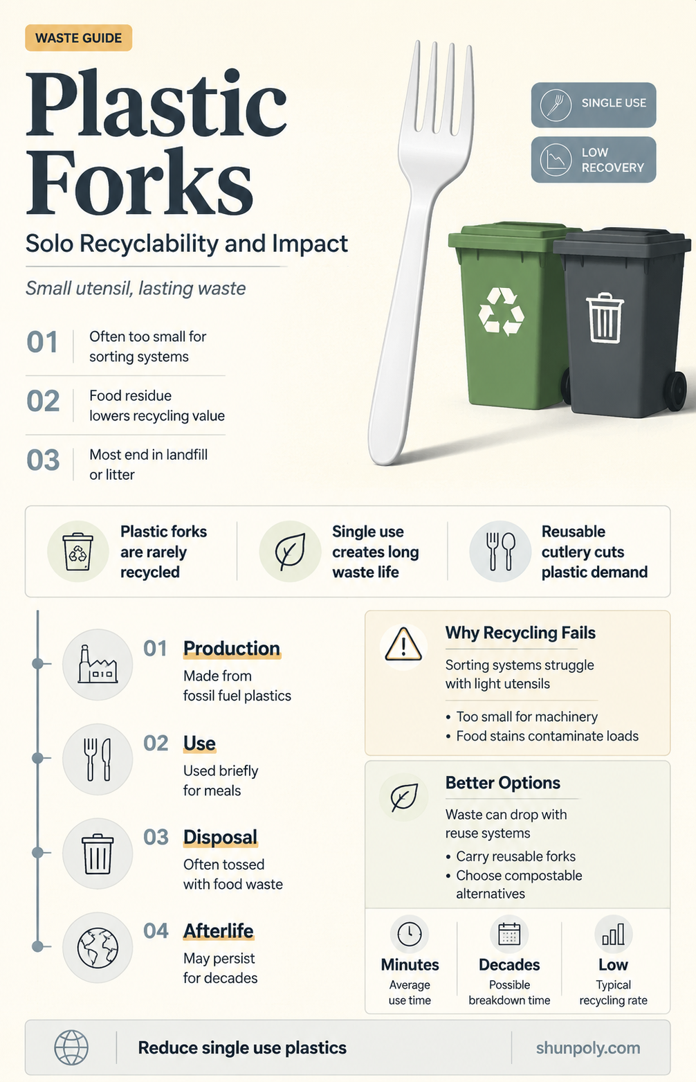 are plastic forks recyclable solo