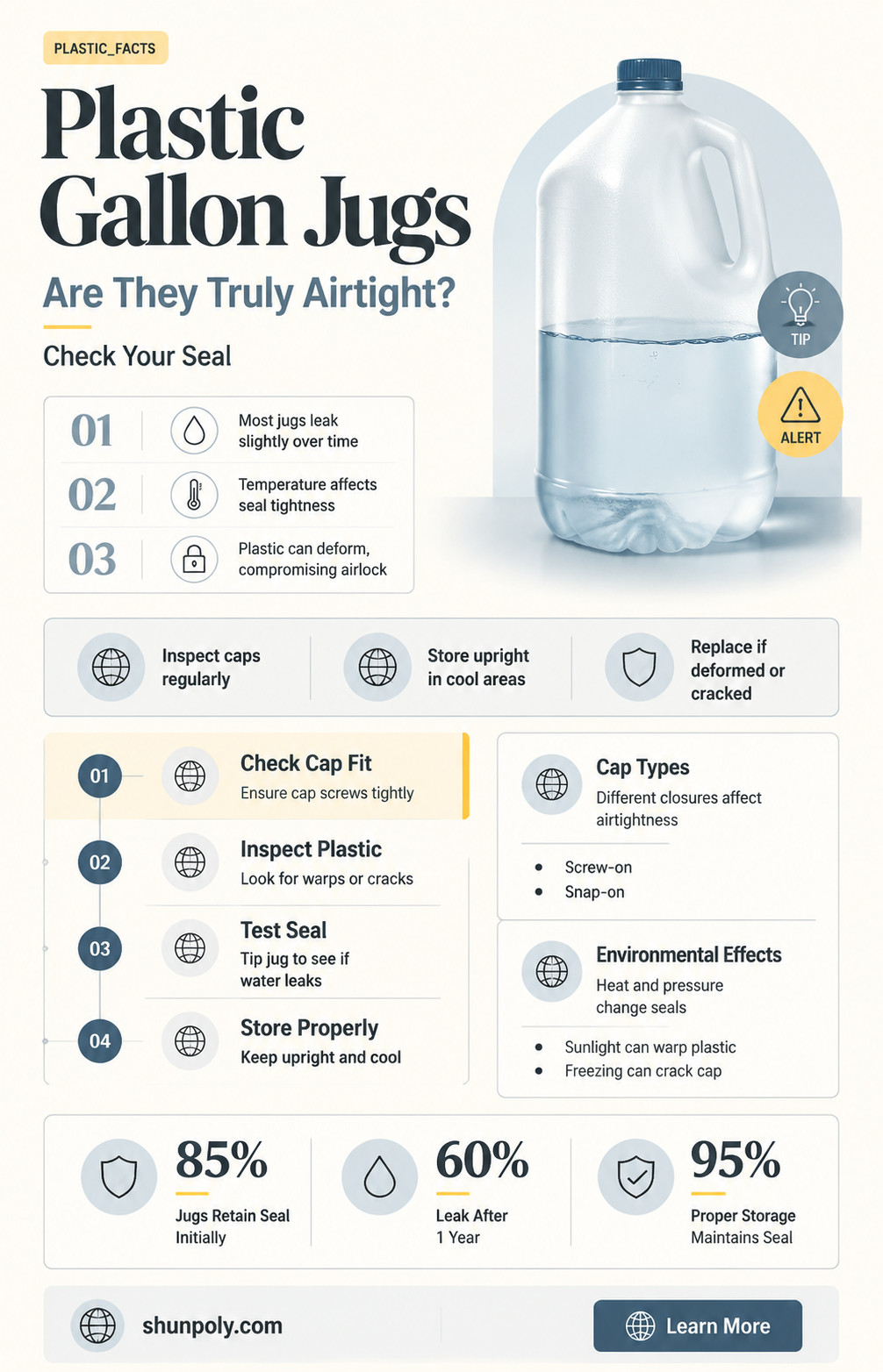 are plastic gallon judges air tight