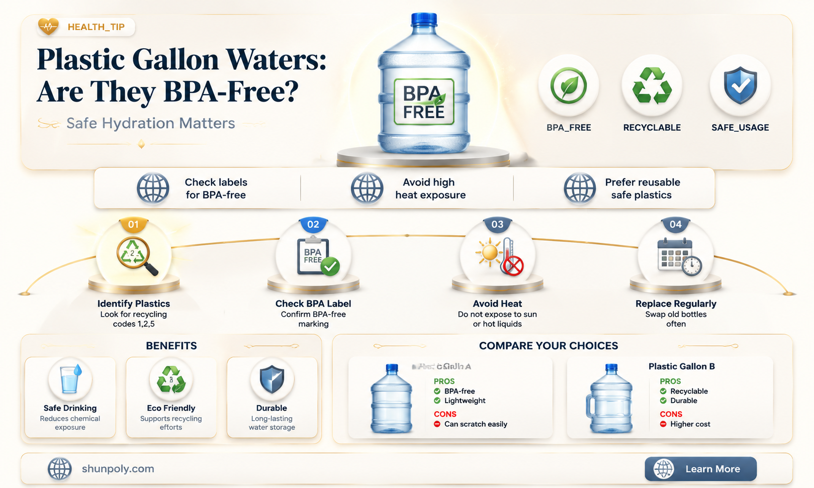 are plastic gallon waters bpa free