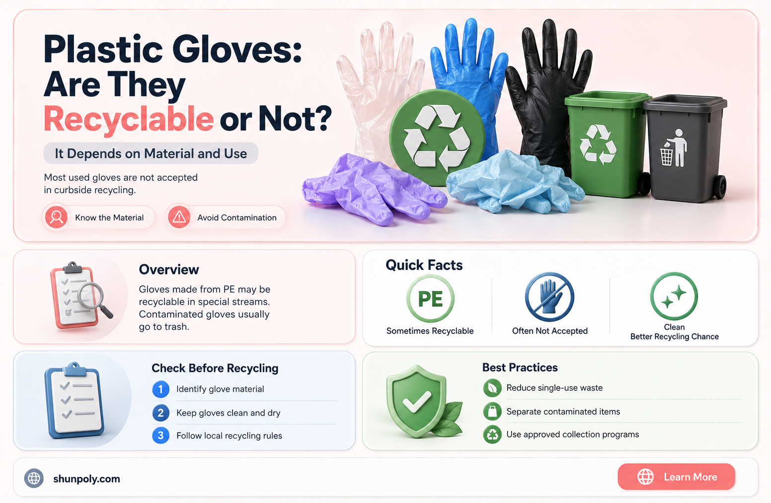 are plastic gloves recyclable