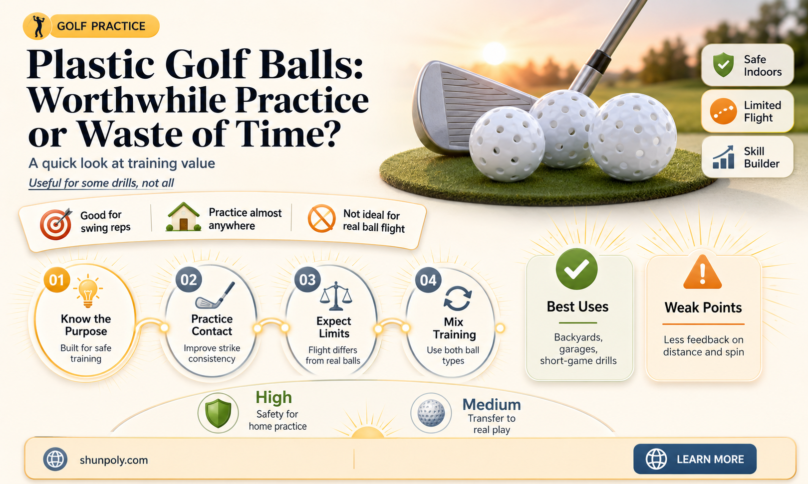 are plastic golf balls good for practice