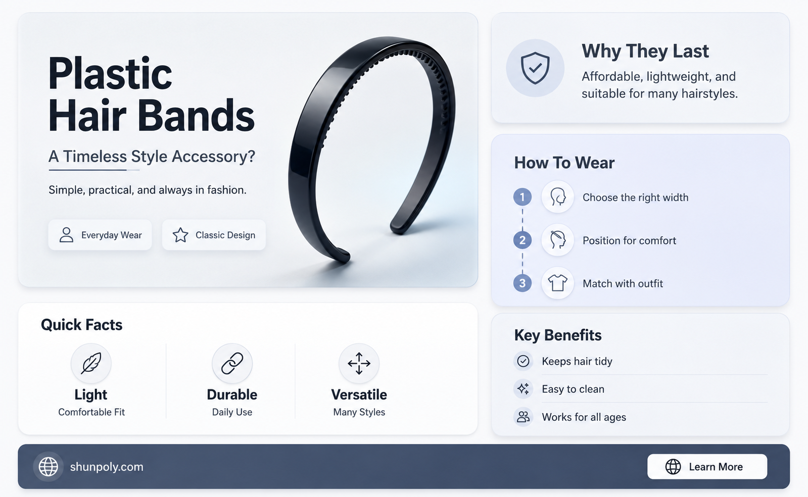 are plastic hair bands in style