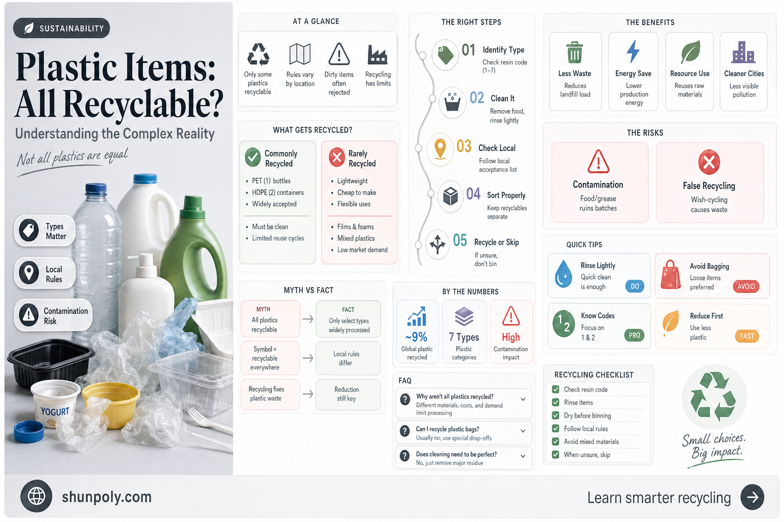are all plastic items recyclable