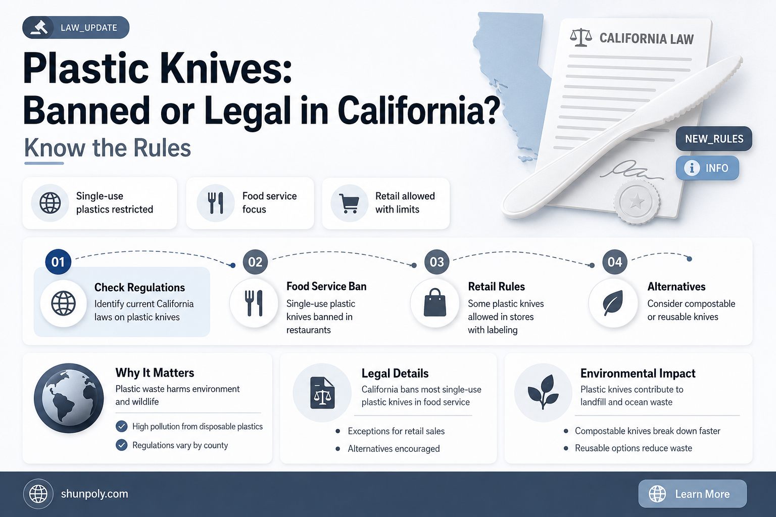 are plastic knives iligal in califitnia