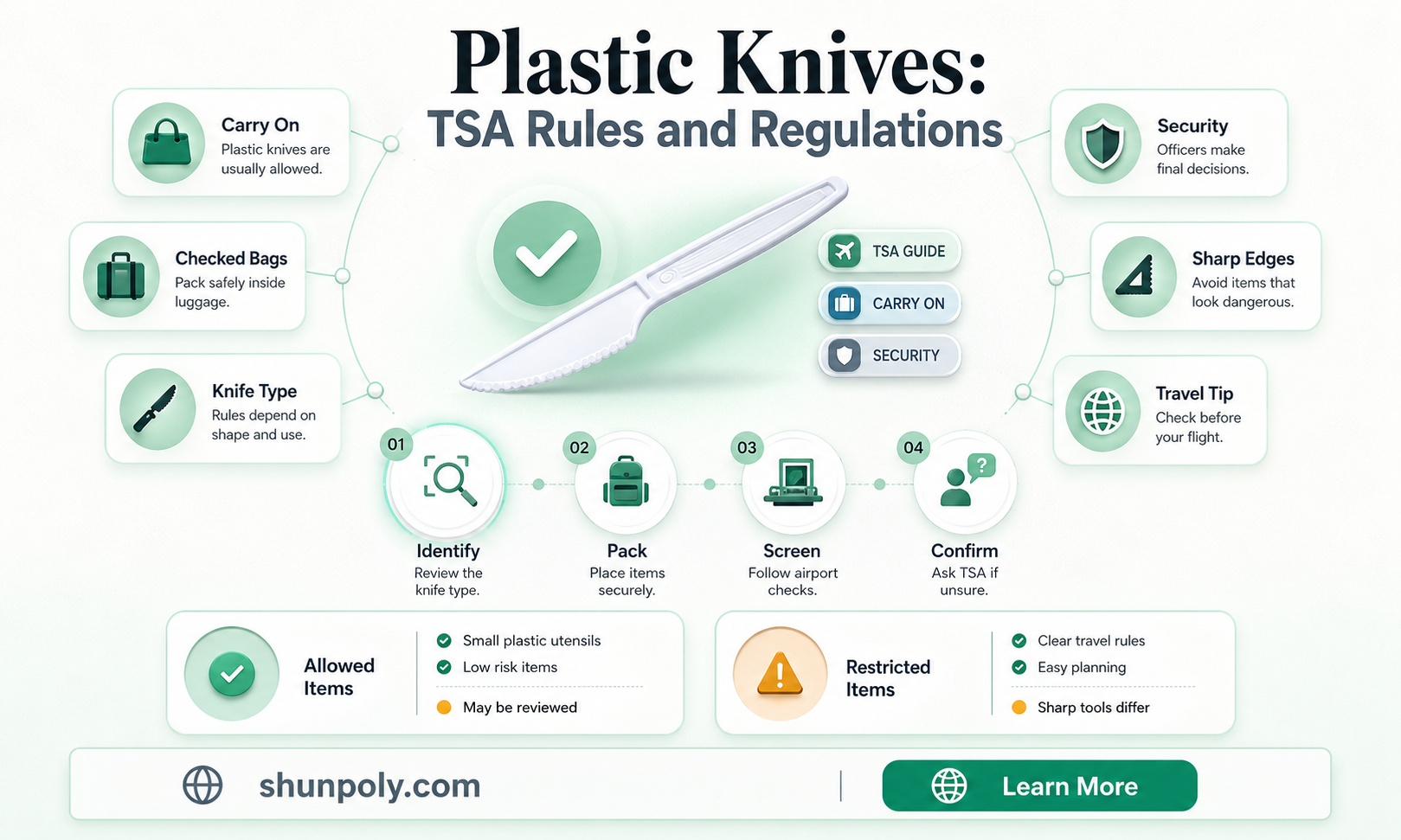 are plastic knives allowed through tsa