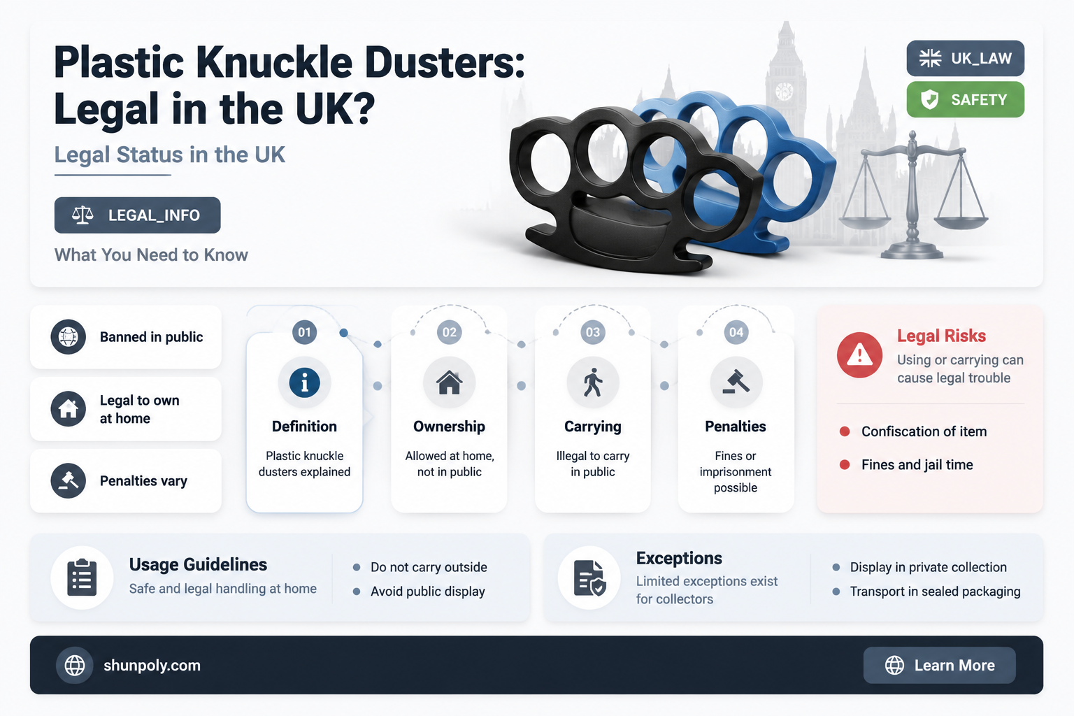 are plastic knuckle dusters legal in uk