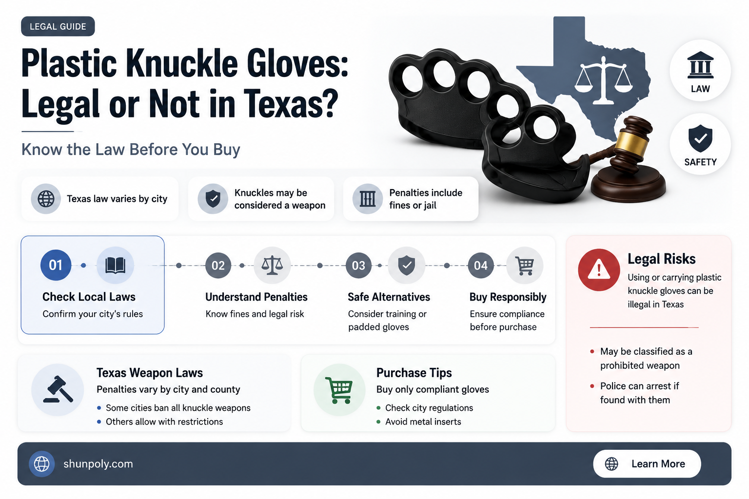 are plastic knuckle gloves illegal in texas