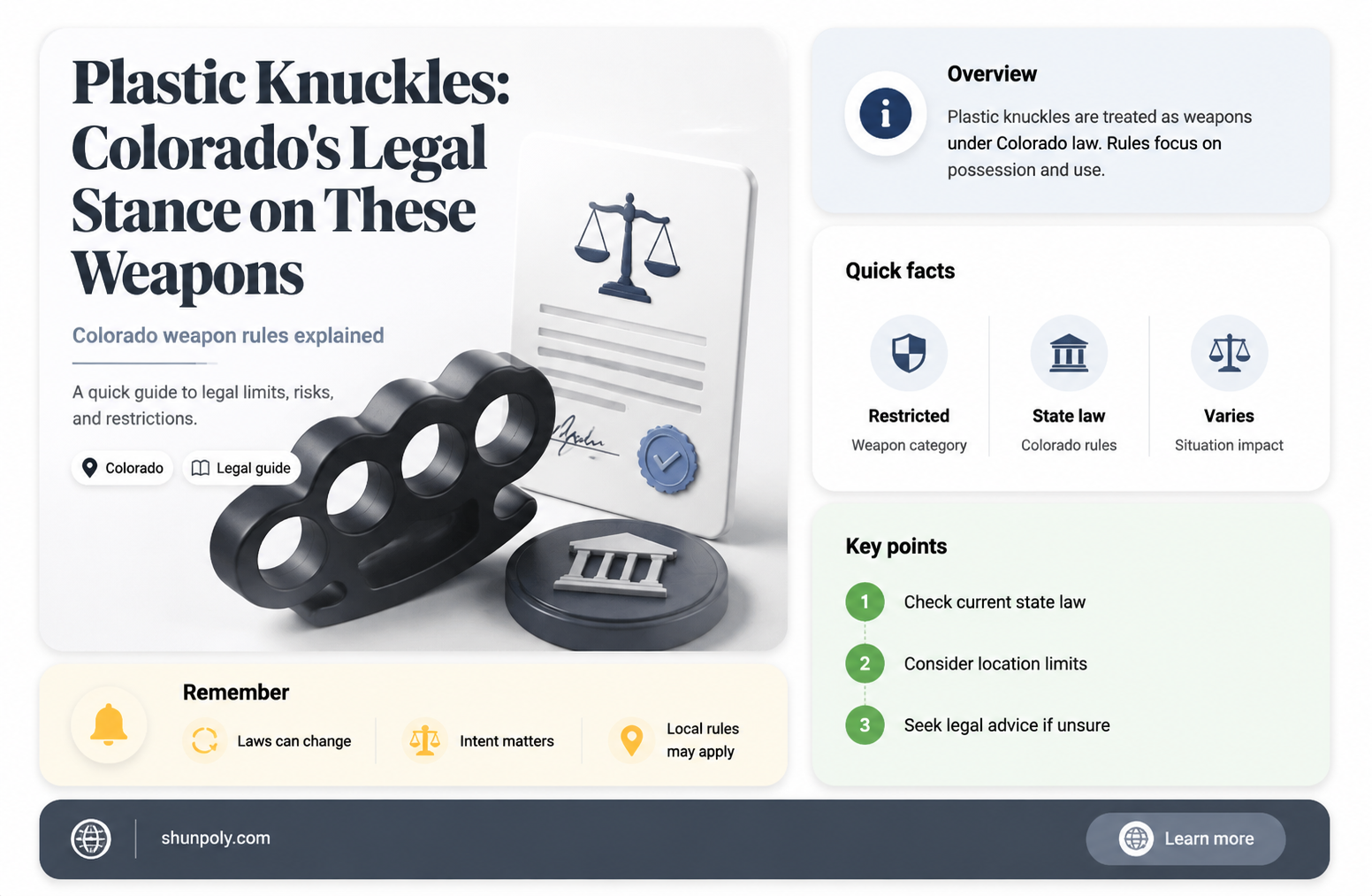 are plastic knuckles legal in colorado