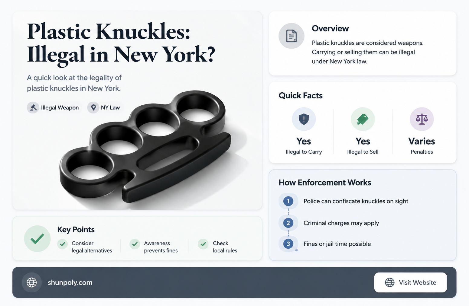 are plastic knuckles illegal in new york