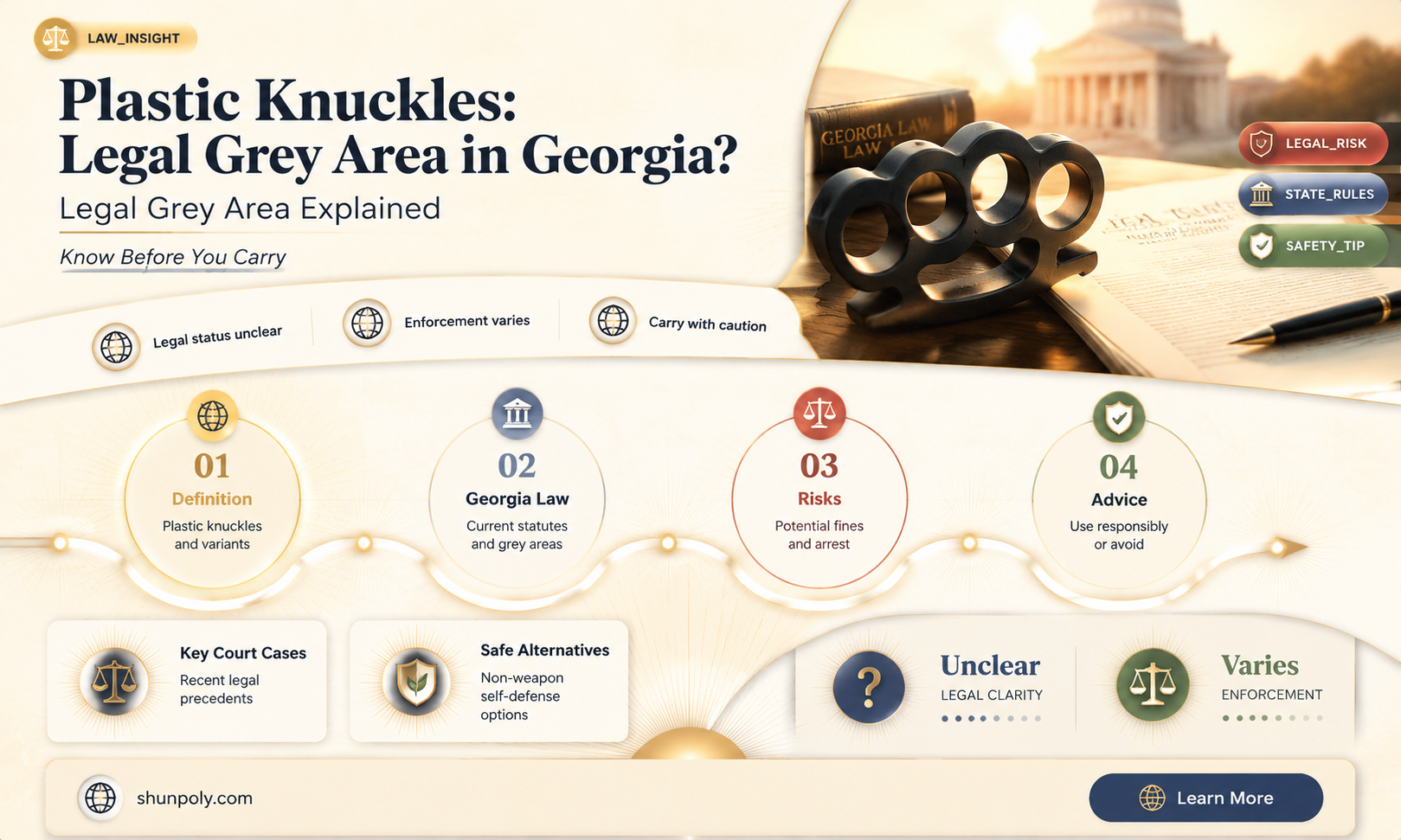 are plastic knuckles legal in georgia