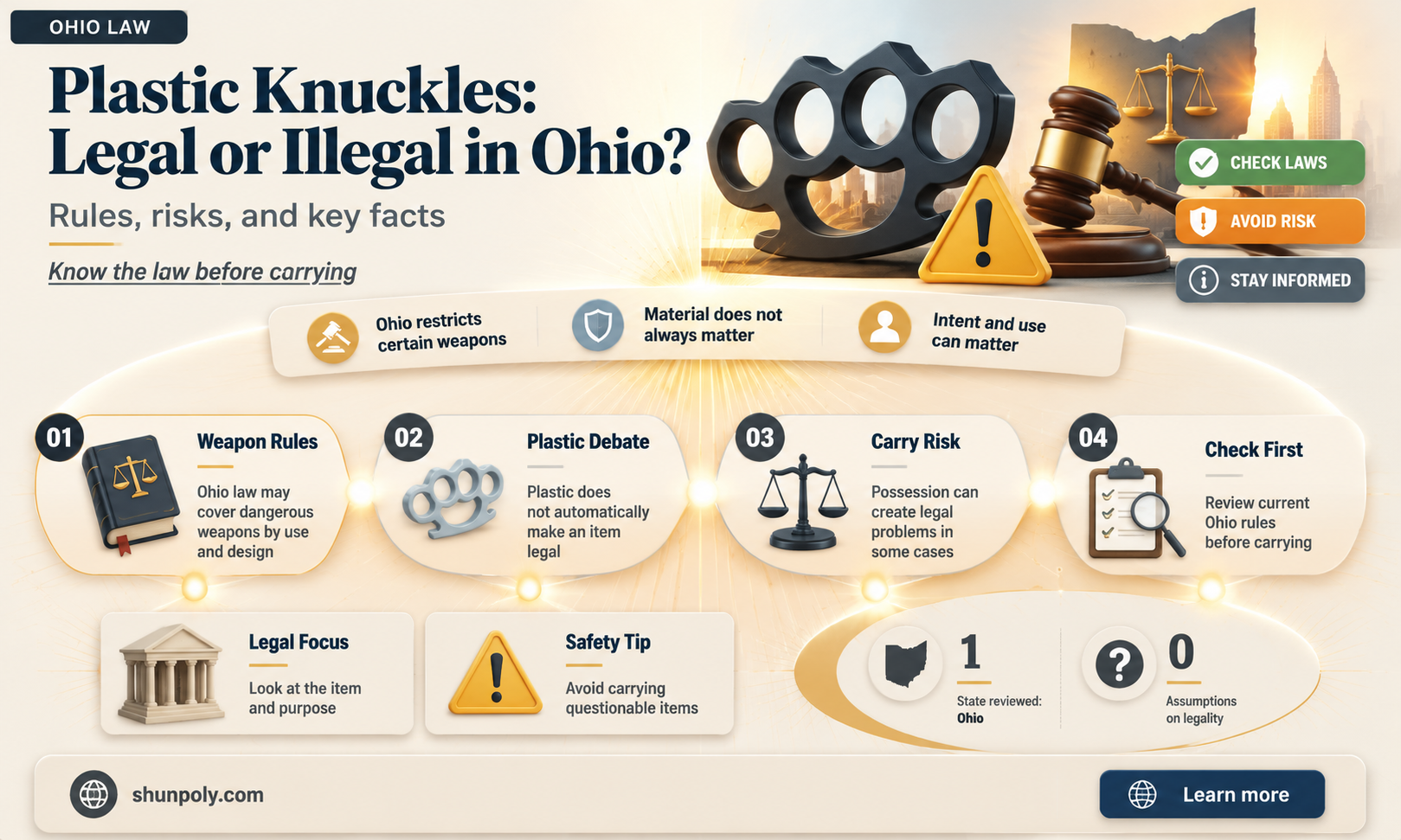 are plastic knuckles illegal in ohio